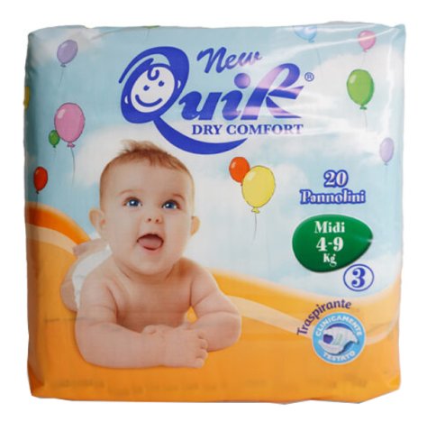 Pannolini Quik Midi 4/9kg Taglia 3 Conf. da 20 Pannolini