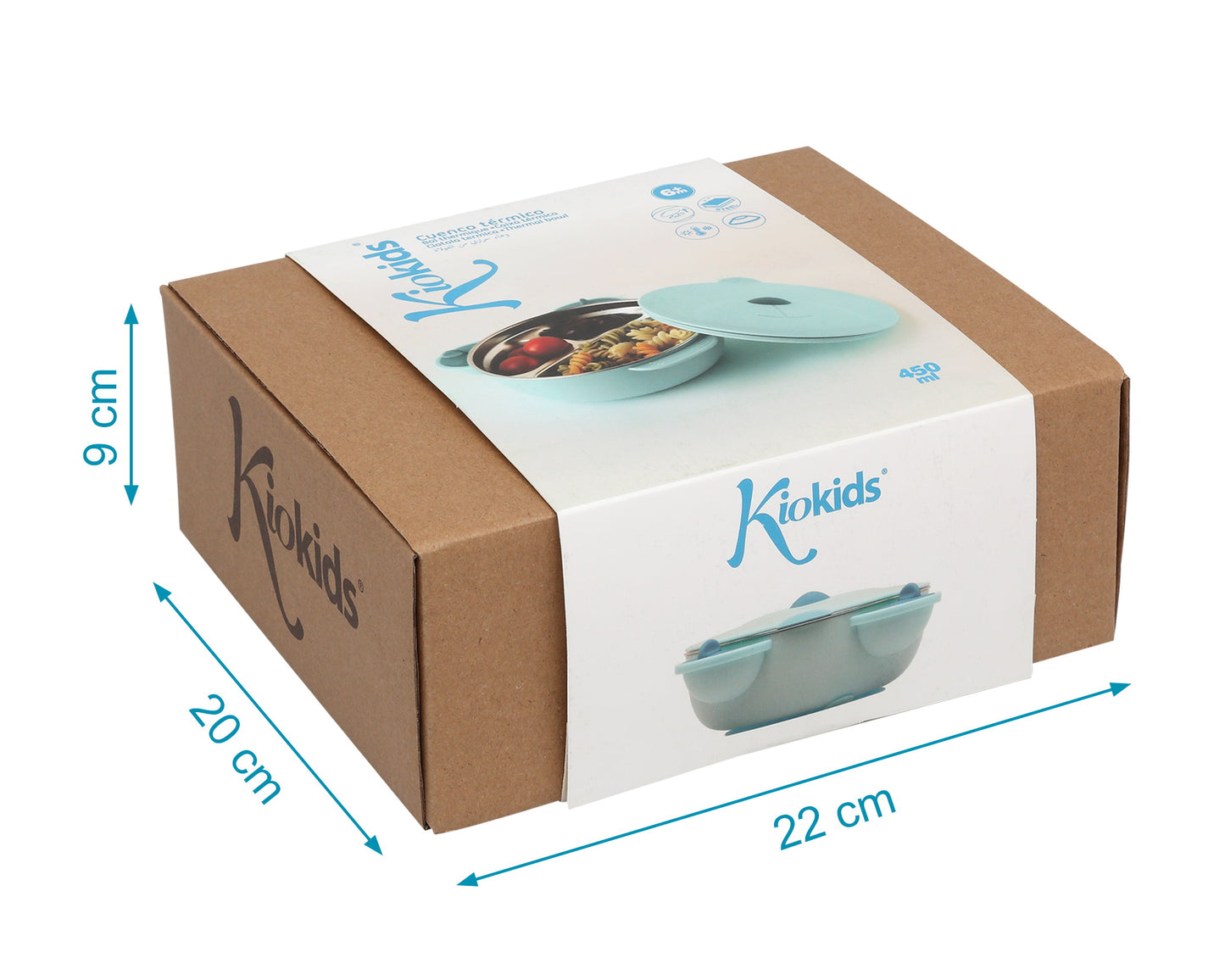 Porta Cibo Termico Kiokids in Acciaio Inossidabile 450 ml