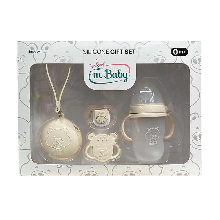 I'm Baby Set Regalo 4 Pezzi in Silicone Vari Colori