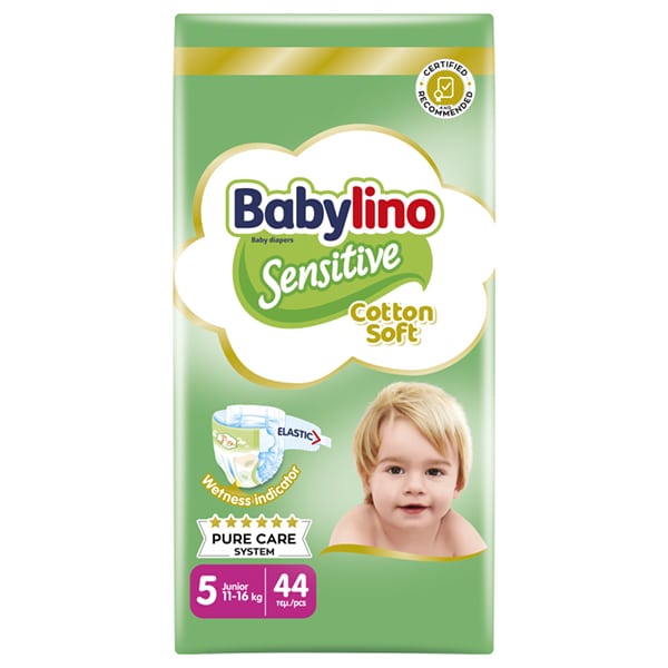 Babylino Sensitive Pannolini Taglia 5 Da 11 a 16 kg Conf. da 44pz