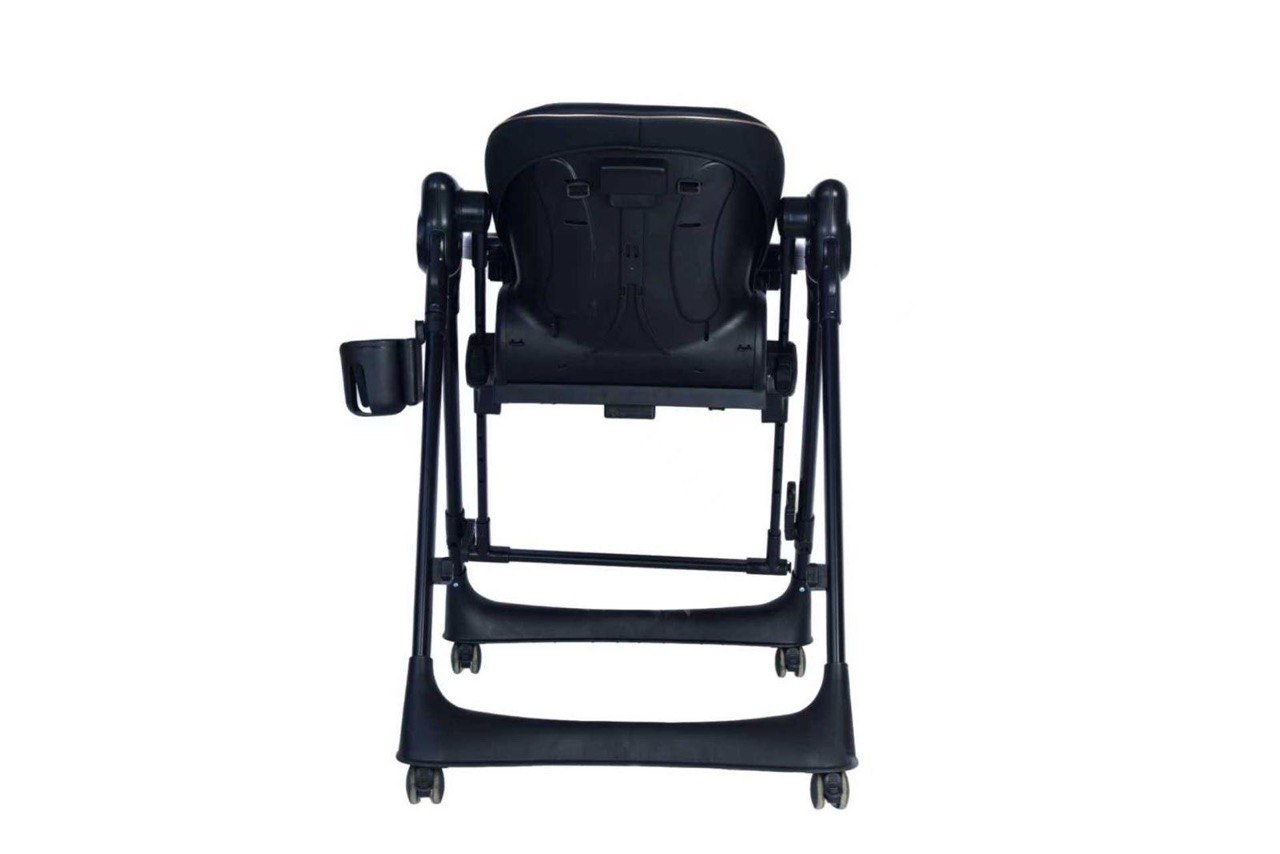 Leonie HappySwing Sediolone Pappa e Altalena 2in1 con Set Pappa in Omaggio Nero