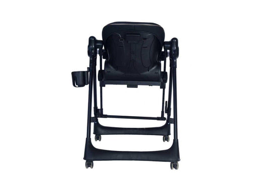 Leonie HappySwing Sediolone Pappa e Altalena 2in1 con Set Pappa in Omaggio Nero