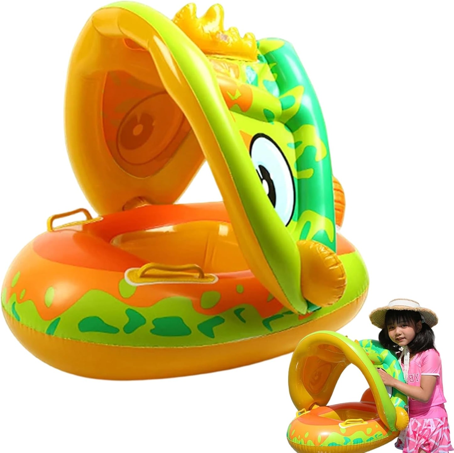 Canotto Salvagente A Mutandina Con Cappottina 115x70cm Drago Gonfiabile