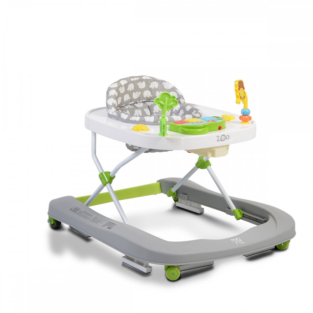 Girello e Primi Passi Moni Zoo 2in1 Grigio