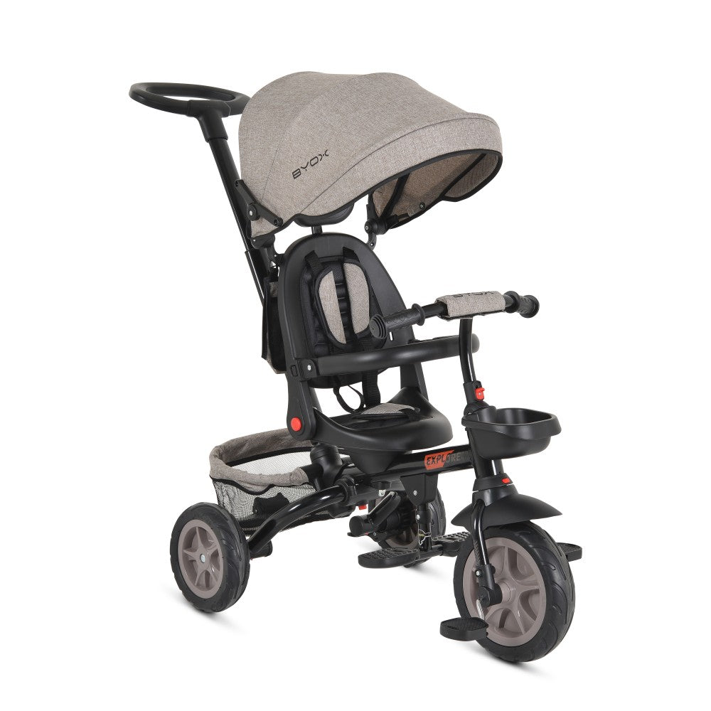 Triciclo Byox Explore con Manubrio Pieghevole Beige