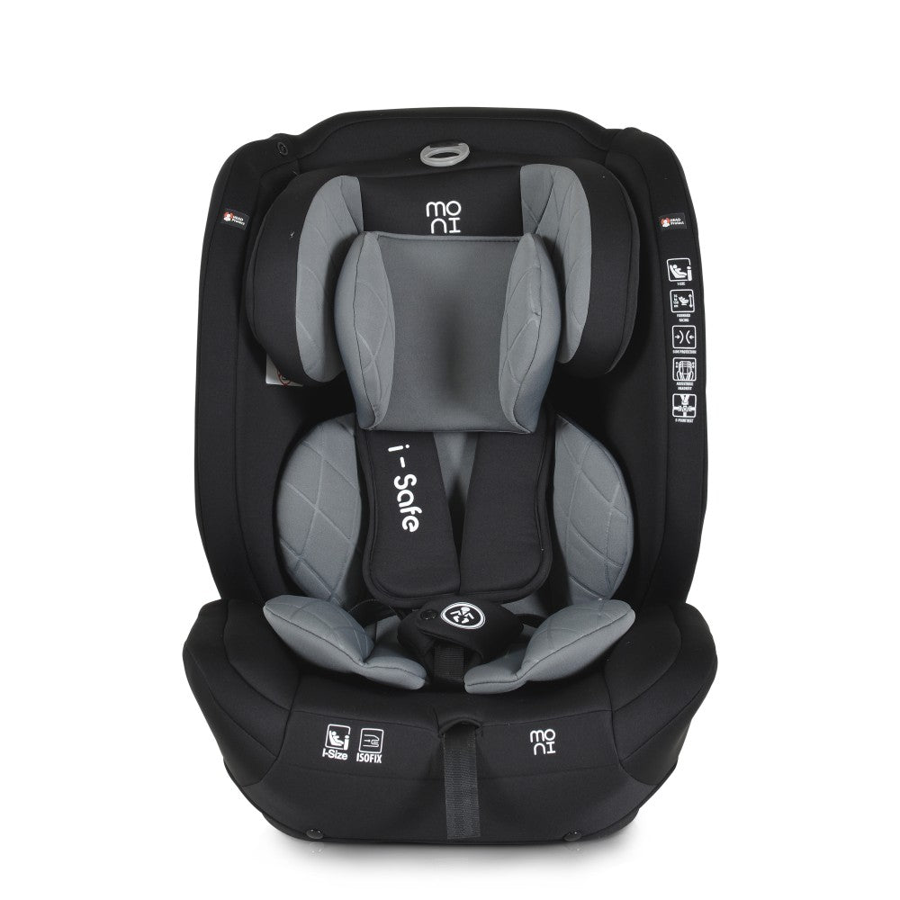 Moni Seggiolino Auto Isafe ISOFIX I-Size 76-150cm Grigio