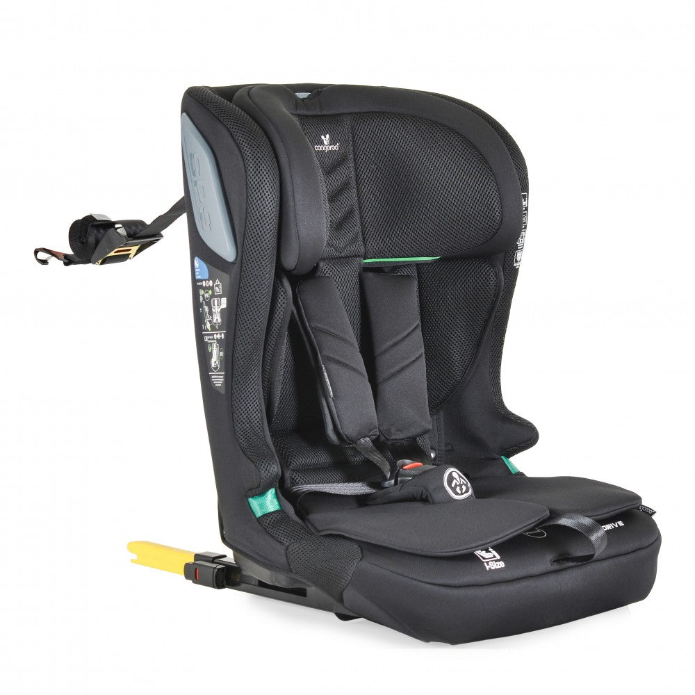 Seggiolino Auto Cangaroo iDrive Phantom Isofix I-Size 76-150cm Nero