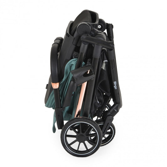 Passeggino Moni Bingo Fronte Mamma e Fronte Strada con Coprigambe, Zaino e Porta Biberon Omologato 0/22kg Verde