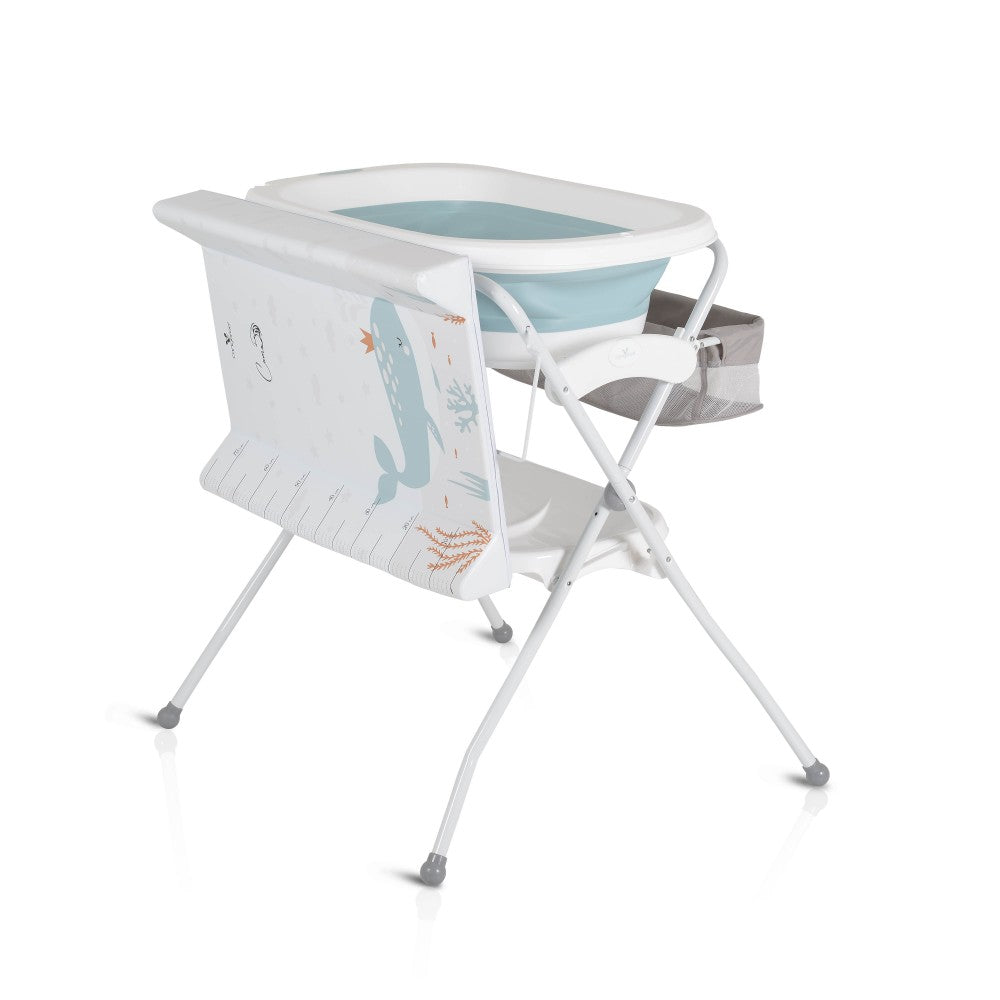 Cangaroo Como Fasciatoio per Neonati con Vaschetta Pieghevole Azzurro