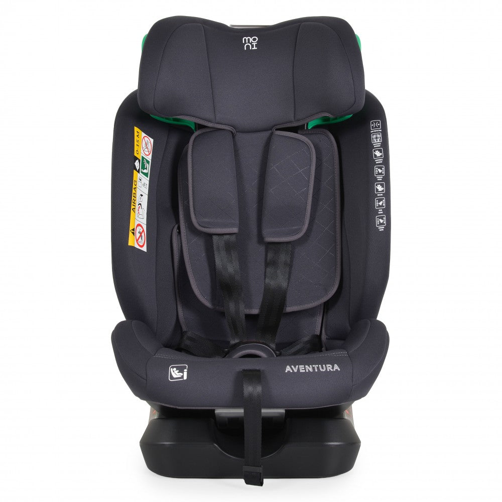 Moni Seggiolino Auto Aventura I-Size 40-150cm Grigio