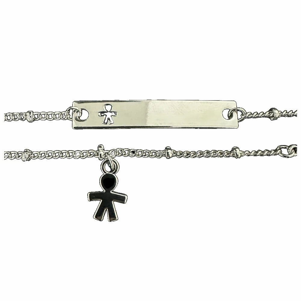 Mella Kids Bracciale Mum and Baby Jewels Baby Personalizzato con Nome ed Iniziale