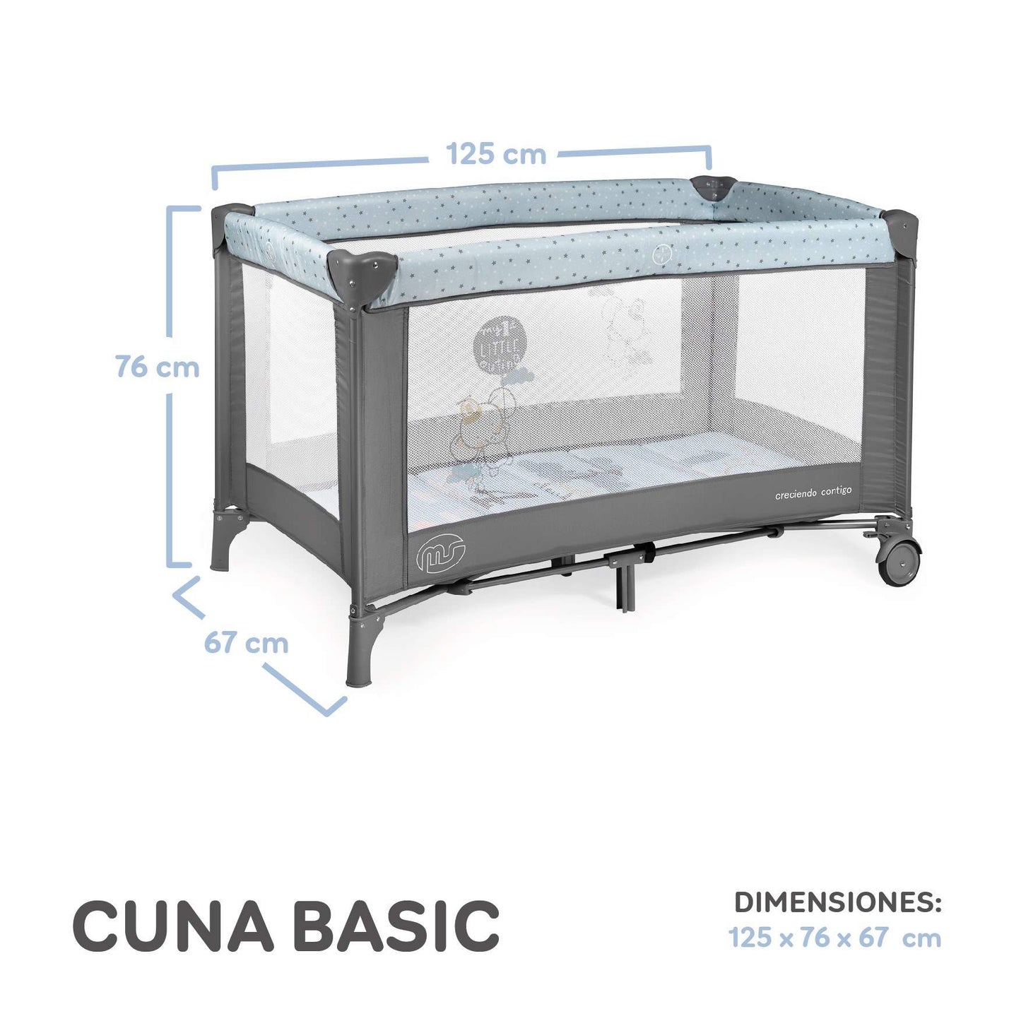 Culla da Campeggio MS Basic Azzurro