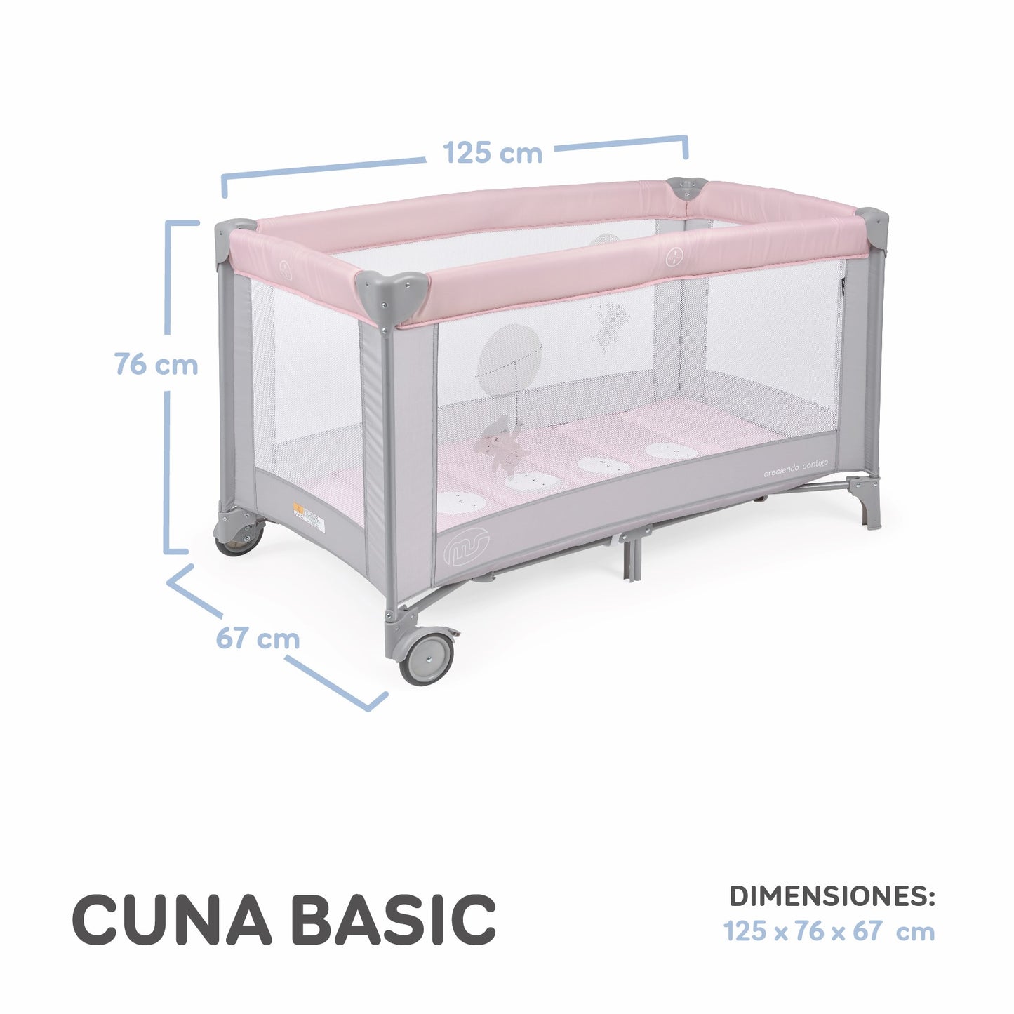 Culla da Campeggio MS Basic Rosa