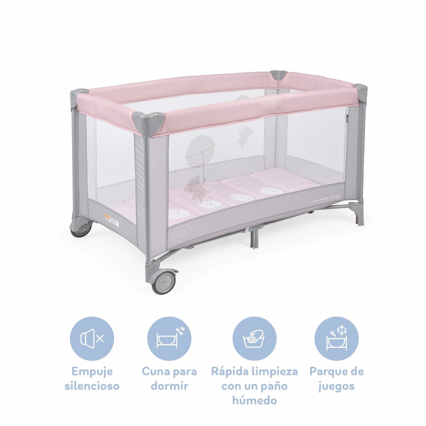 Culla da Campeggio MS Basic Rosa