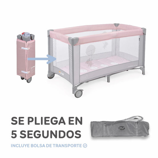 Culla da Campeggio MS Basic Rosa