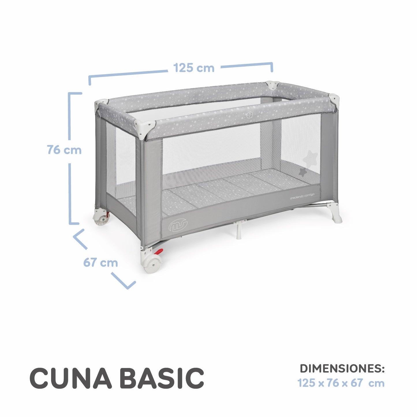 Culla da Campeggio MS Basic Grigio