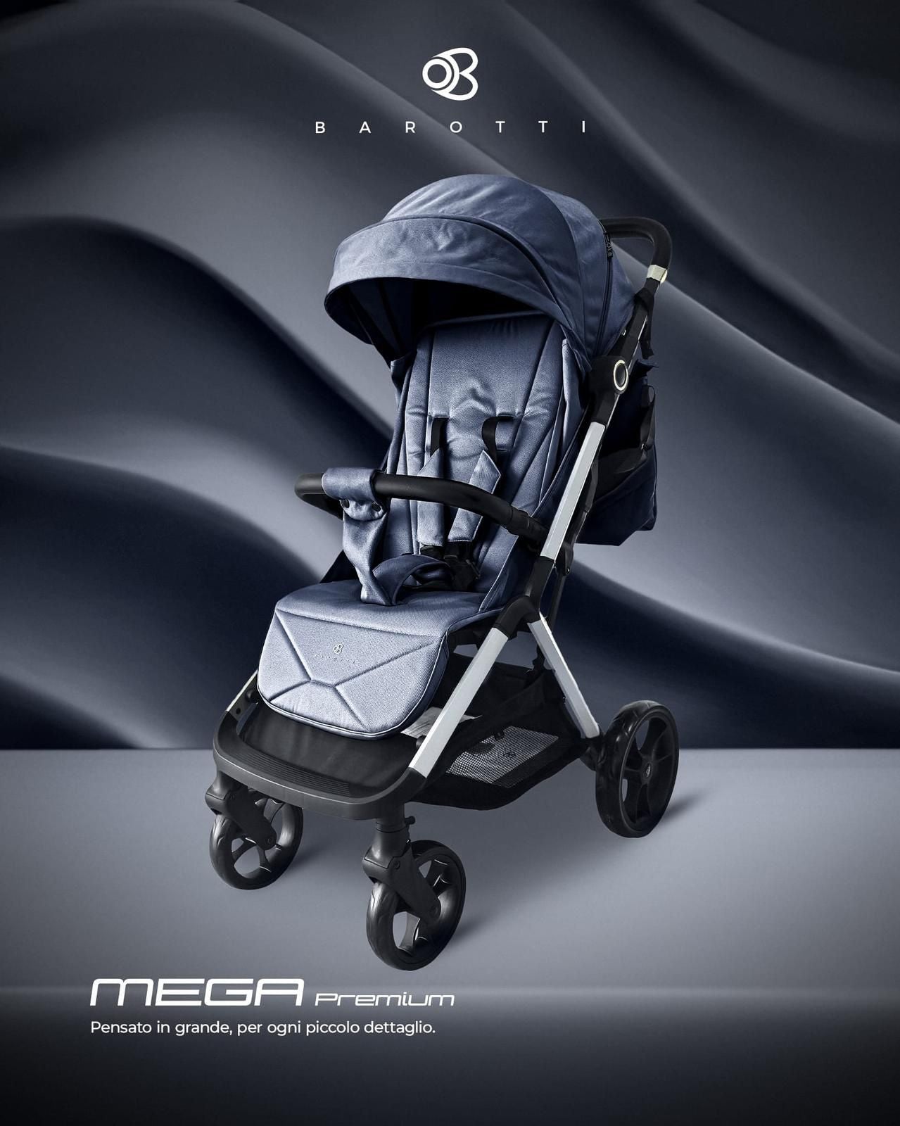 Passeggino Leggero Barotti Mega PREMIUM Con Borsa Vari Colori 0/22kg