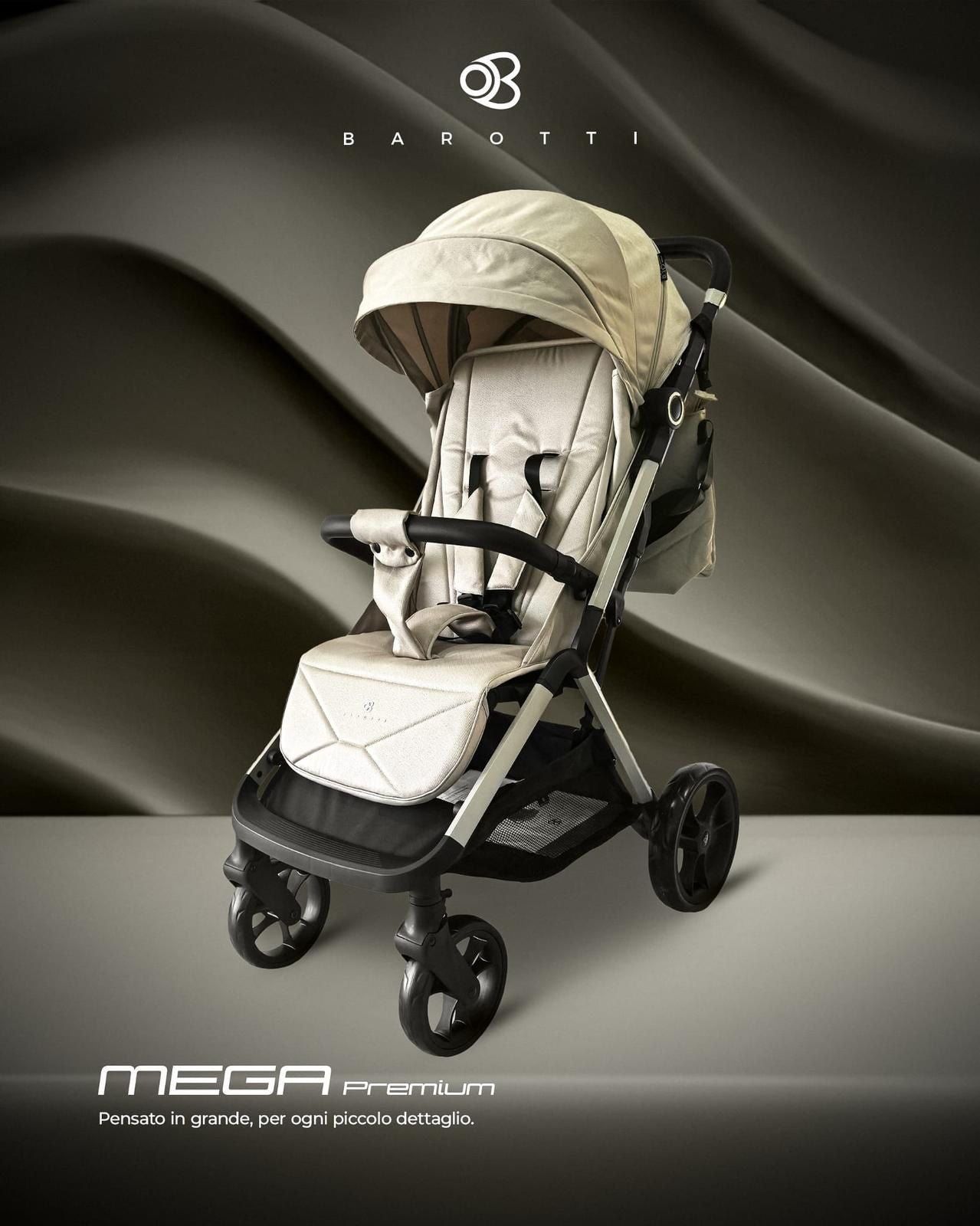 Passeggino Leggero Barotti Mega PREMIUM Con Borsa Vari Colori 0/22kg