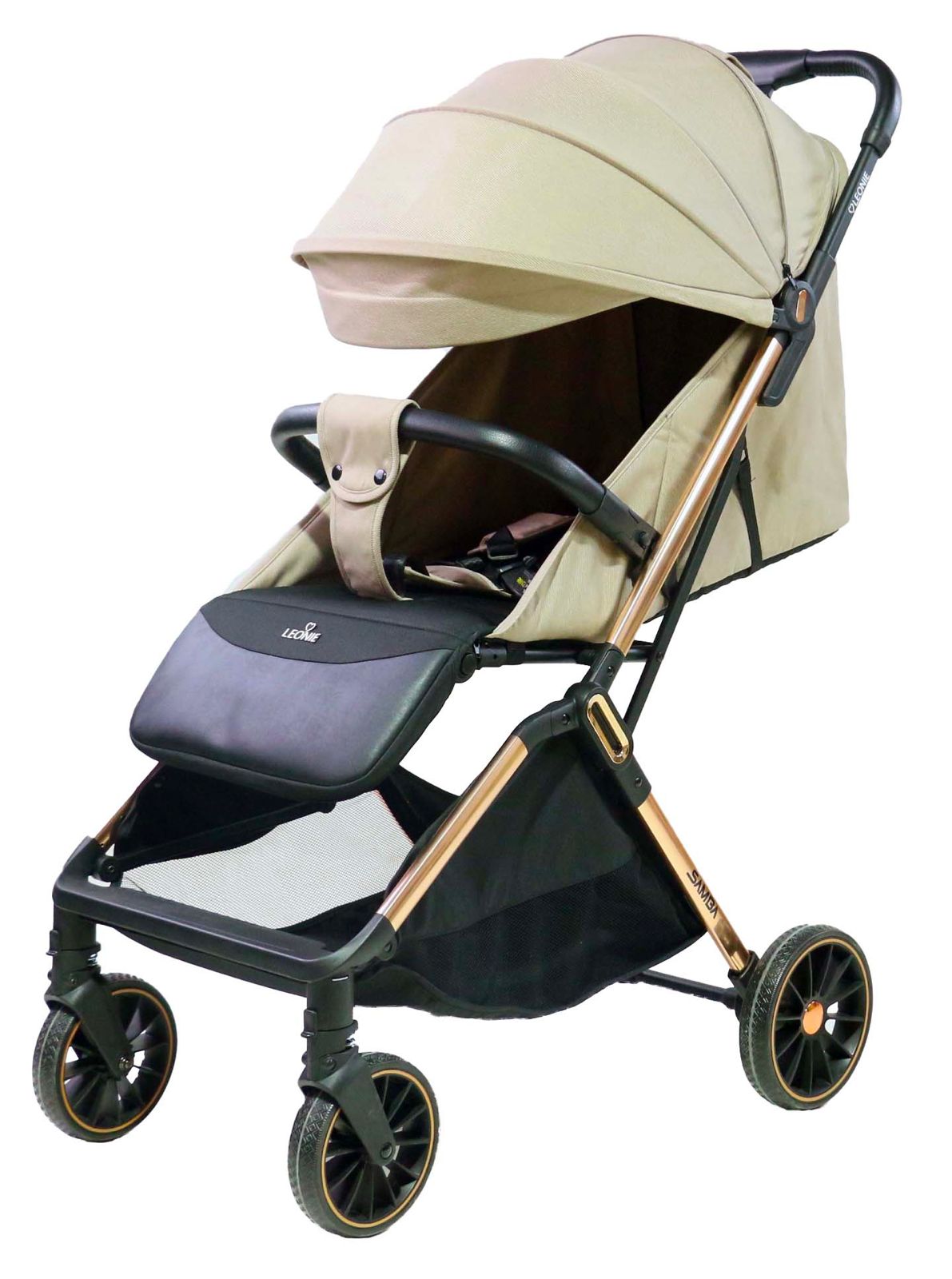 Passeggino Leggero Leonie Samba Chiusura Automatica Completo di Borsa Omologato 0/22kg Vari Colori