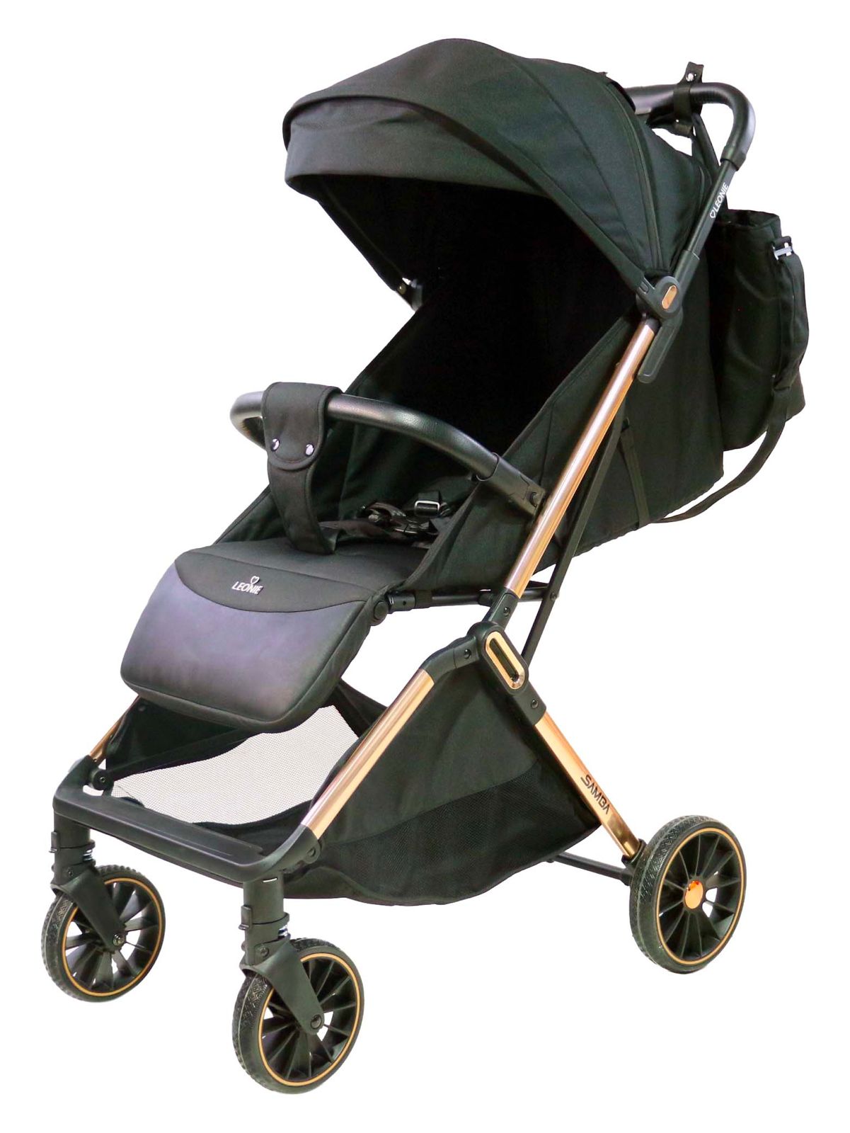 Passeggino Leggero Leonie Samba Chiusura Automatica Completo di Borsa Omologato 0/22kg Vari Colori