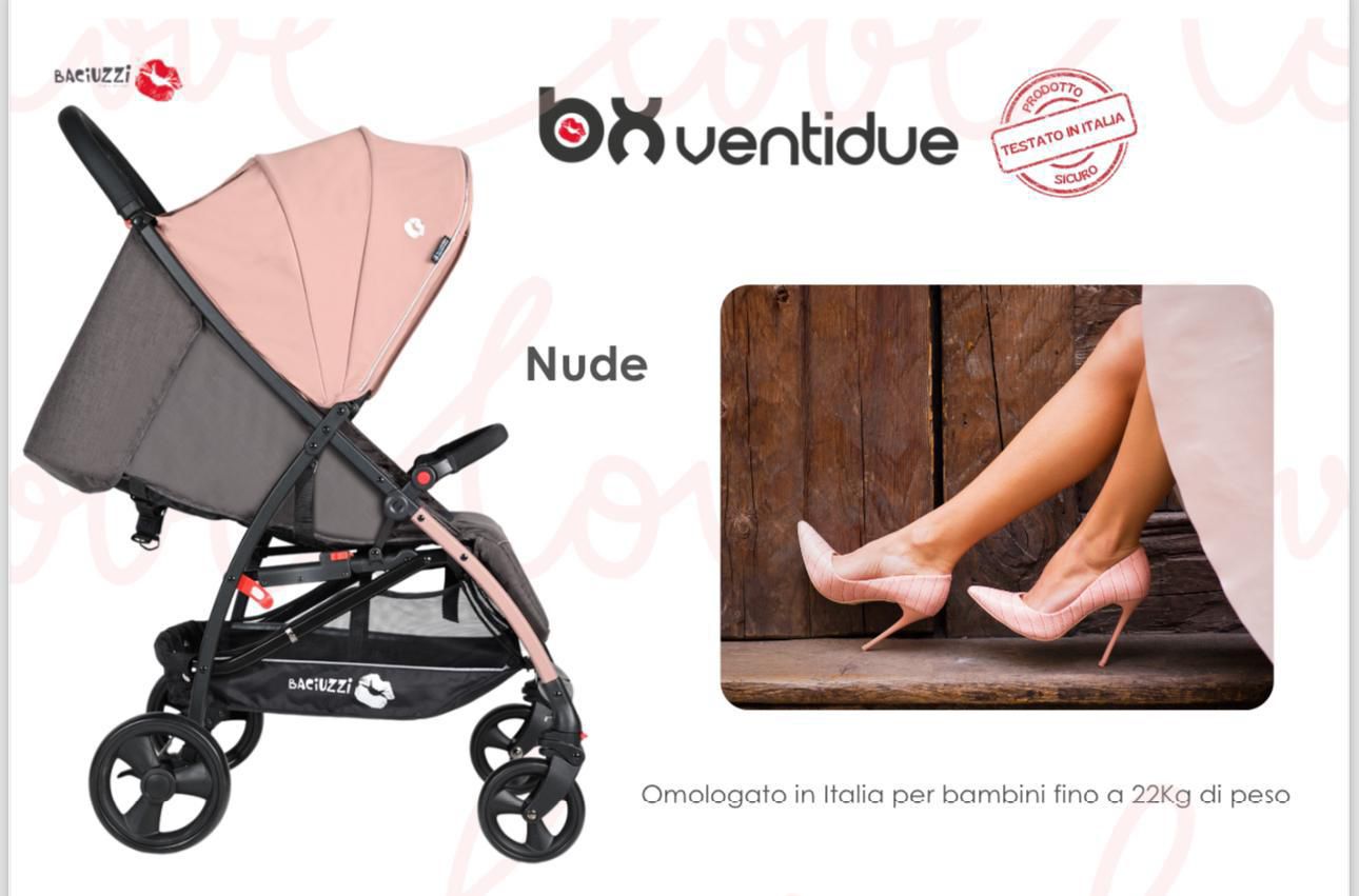 Passeggino Leggero Baciuzzi BX VentiDue con Zaino, Vari Colori 0/22kg