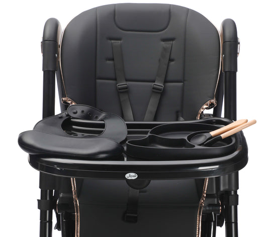 Sediolone Pappa Leonie Nest Beige + Bavaglino, Scodella e Posate in Silicone OMAGGIO