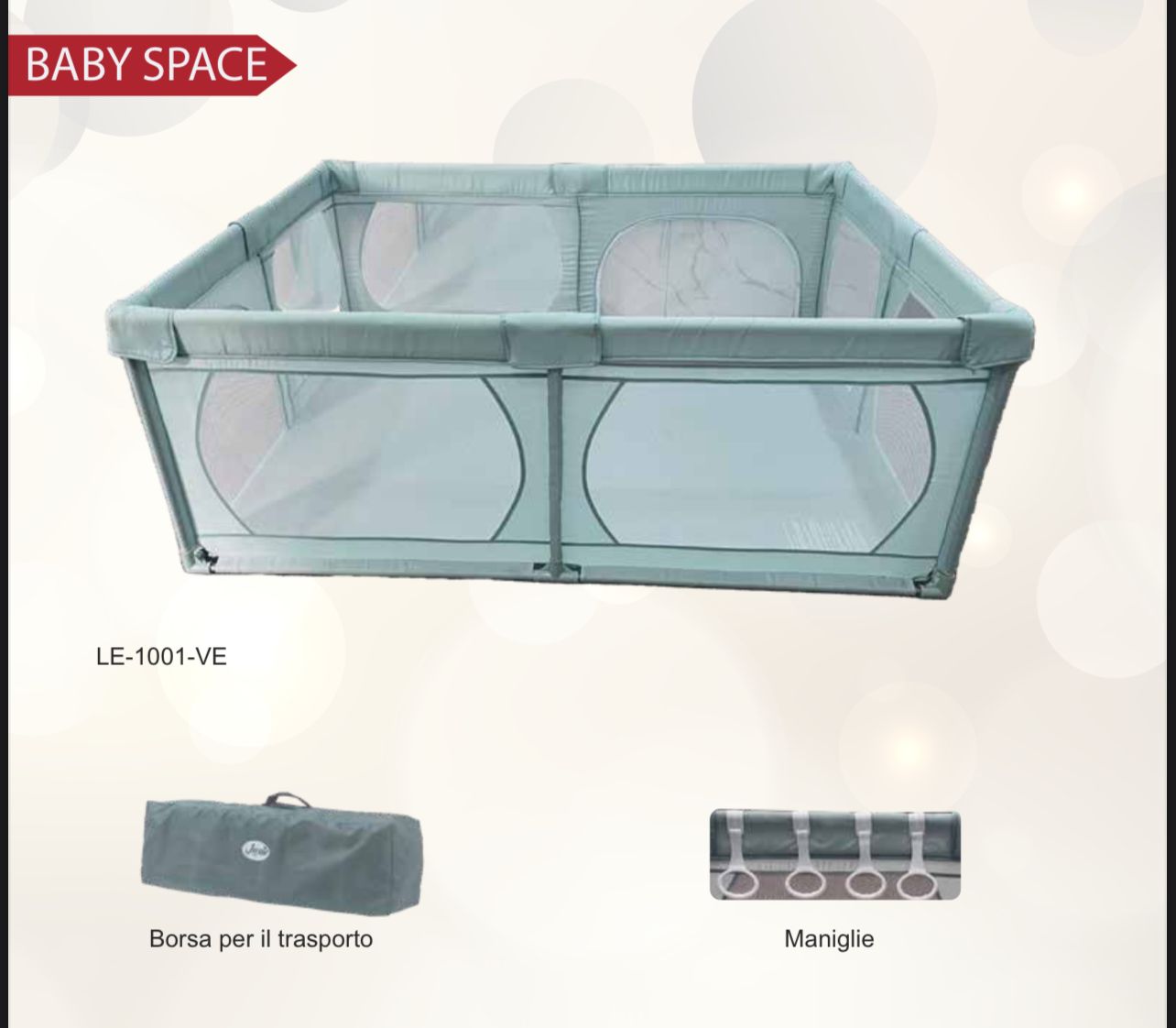 Leonie Baby Space Box Recinto + Tappeto 180x150cm