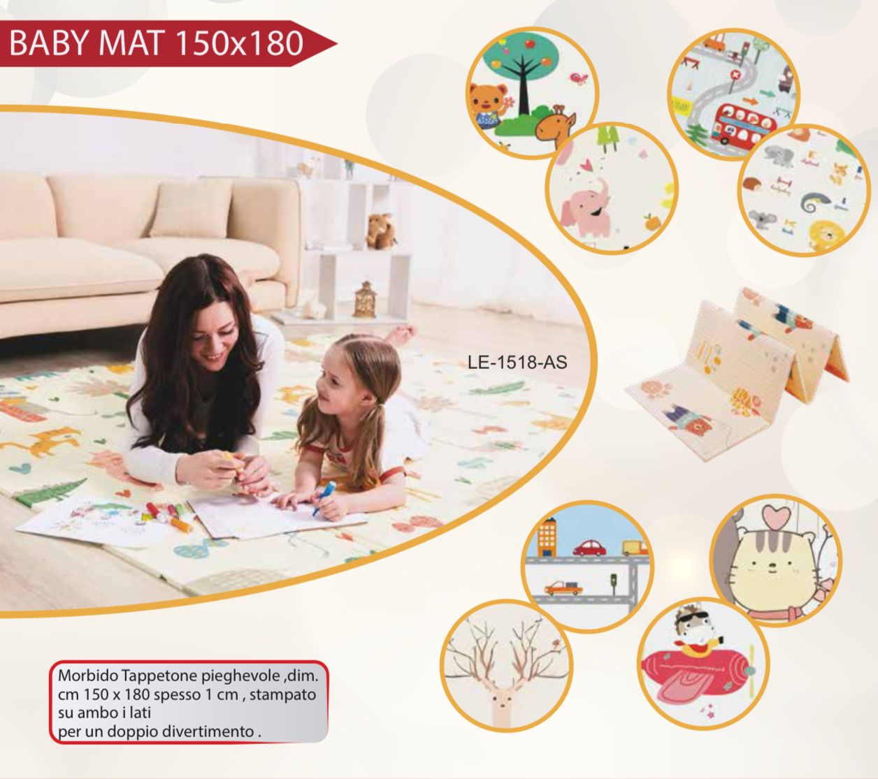 Leonie Baby Space Box Recinto + Tappeto 180x150cm