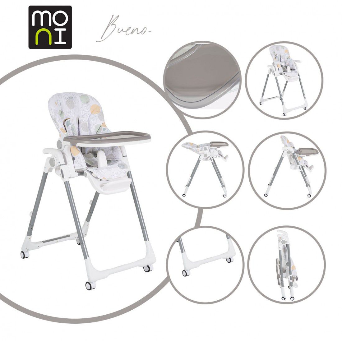 Sediolone Pappa Moni Bueno Grigio