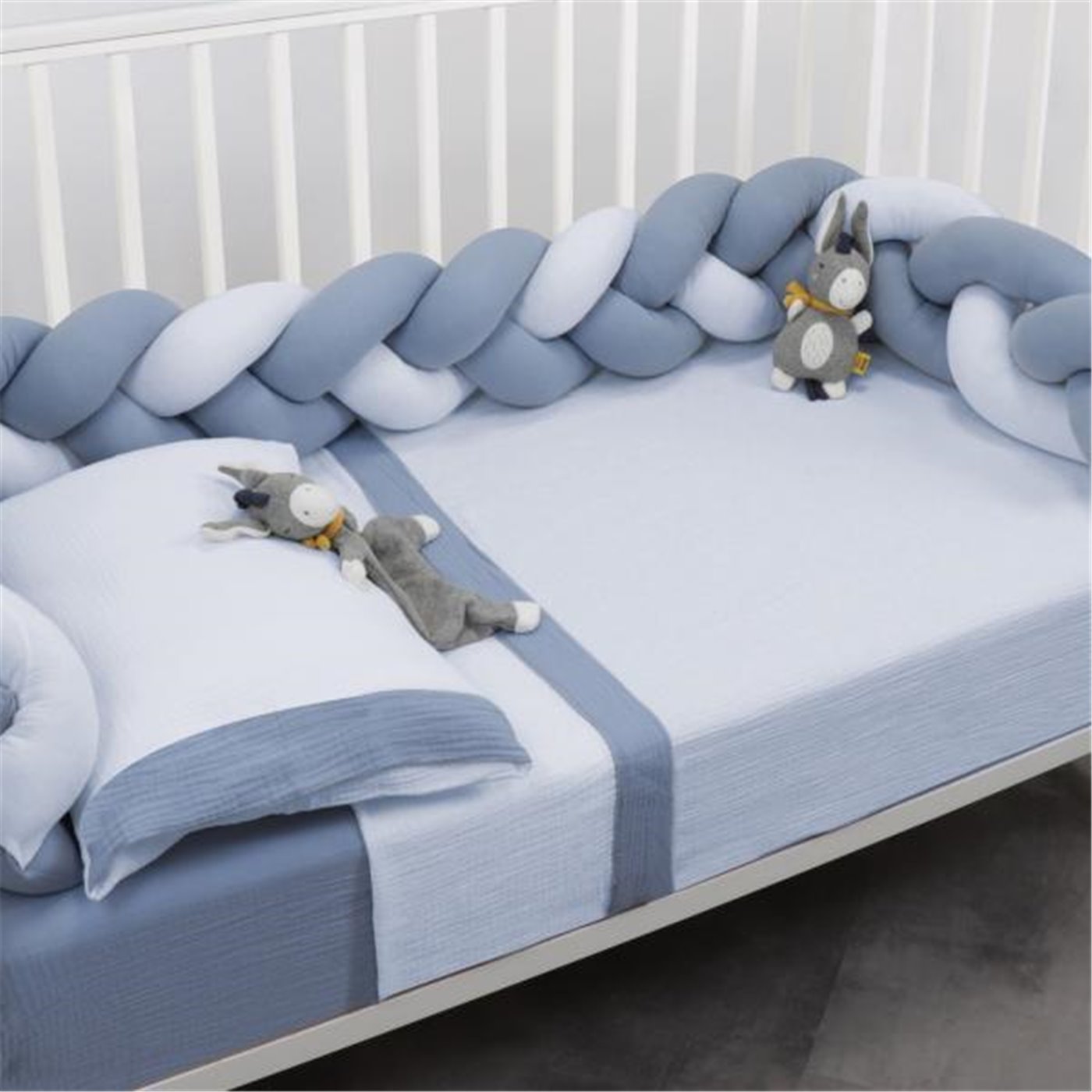 Bibo Treccia Paracolpi 215 cm Azzurro