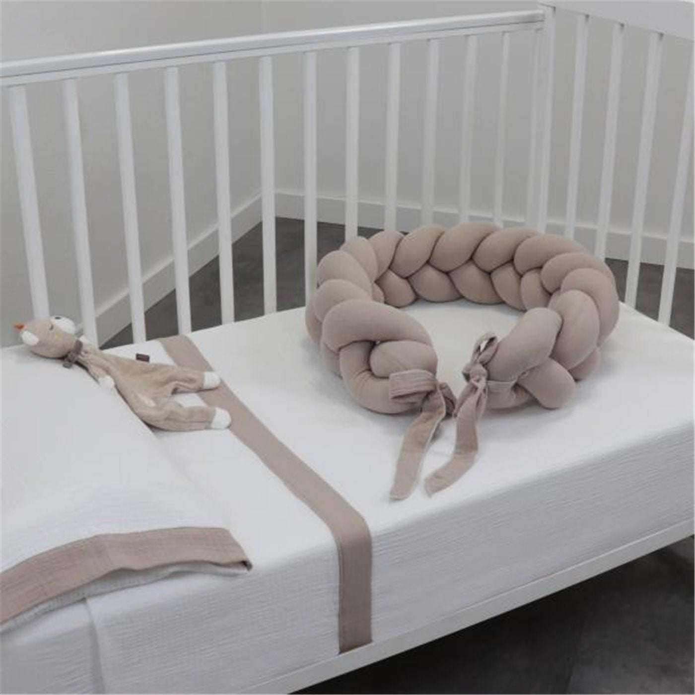 Bibo Treccia Paracolpi per Mini Culla 120cm Beige