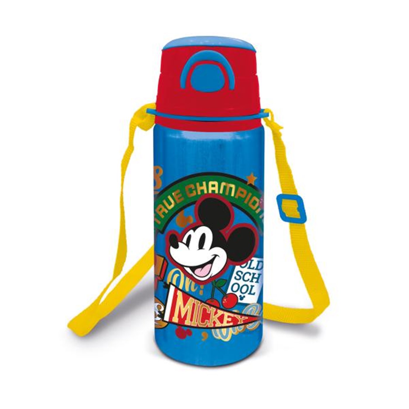 Borraccia in Alluminio Topolino da 730ml con Cannuccia in Silicone e Tracolla