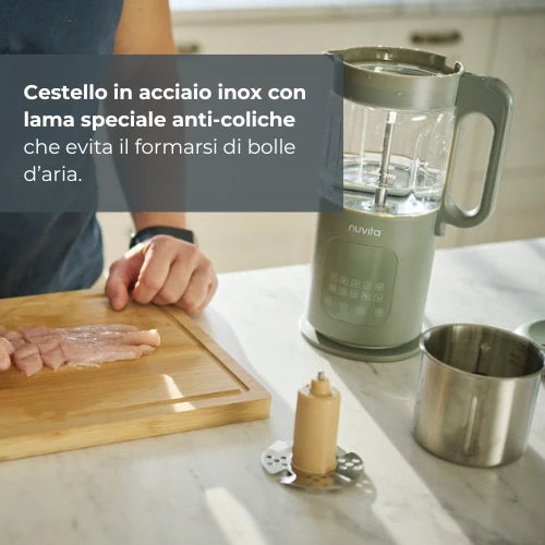 Nuvita Cuocipappa Multifunzione 7 in 1 Magic Pappa con Ricettario
