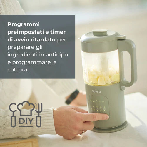 Nuvita Cuocipappa Multifunzione 7 in 1 Magic Pappa con Ricettario