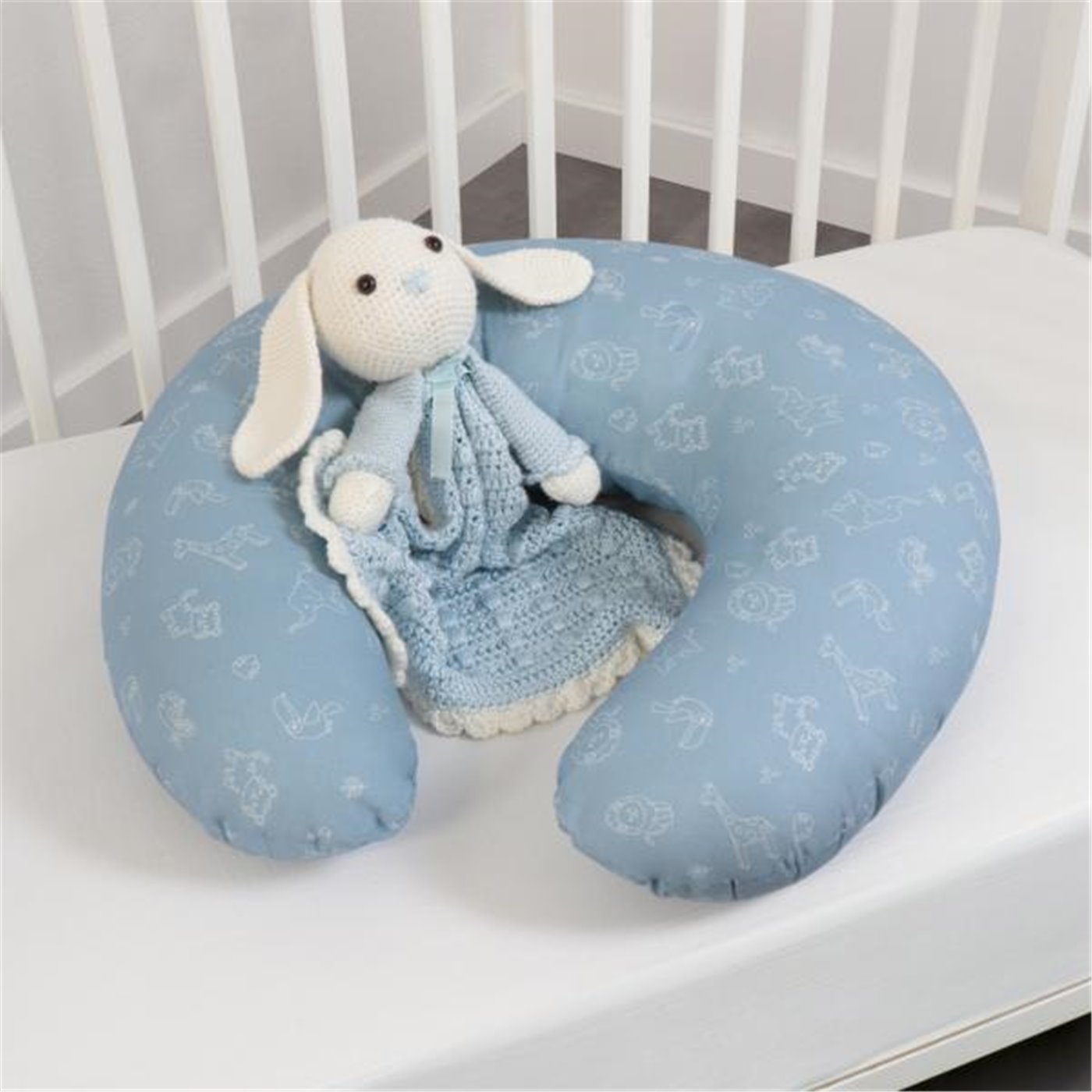 Bibo Cuscino Allattamento Jungle Azzurro