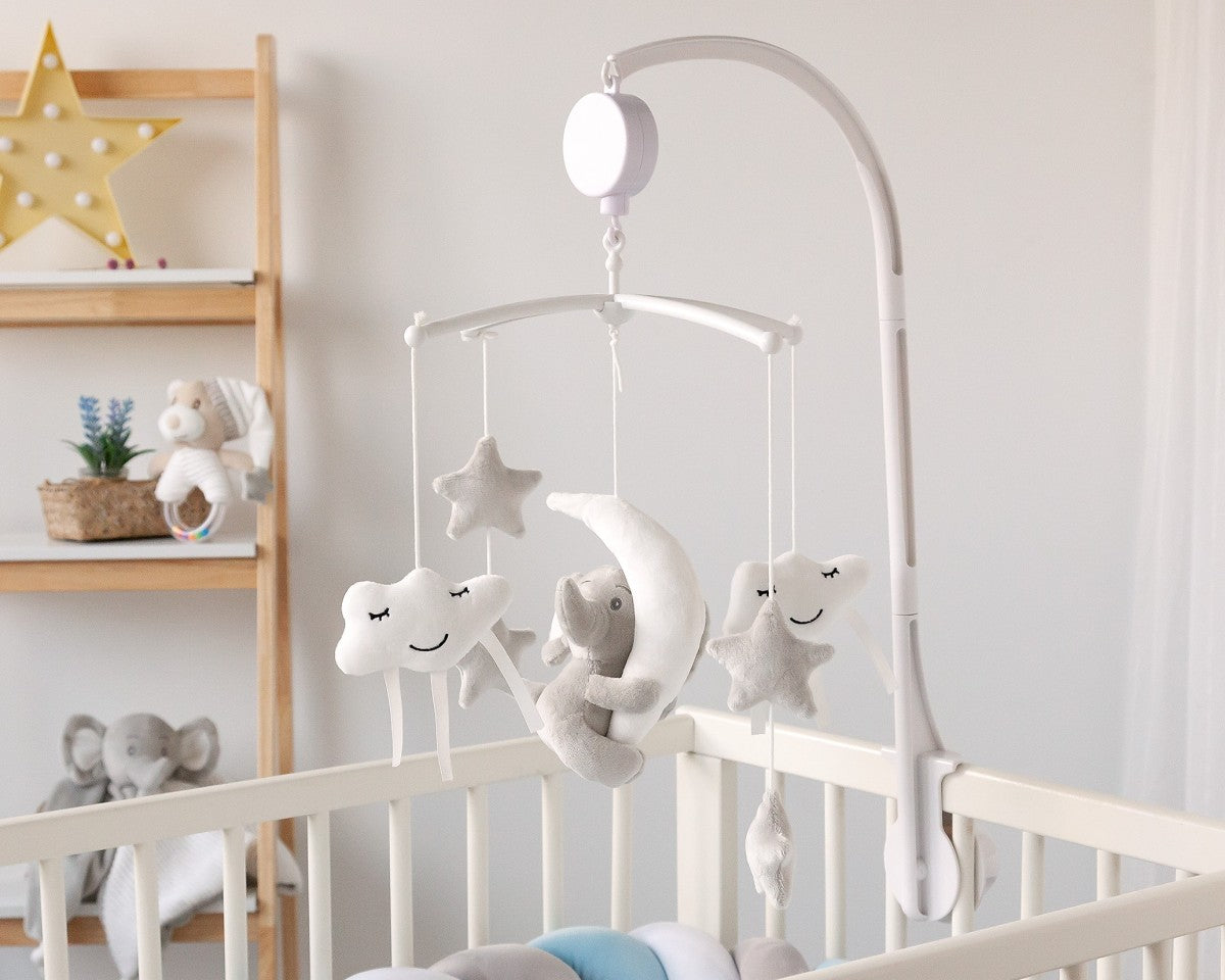 Kiokids Giostrina Musicale Culla Elefante Grigio