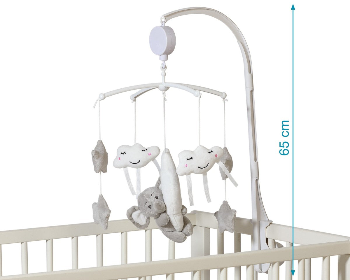 Kiokids Giostrina Musicale Culla Elefante Grigio