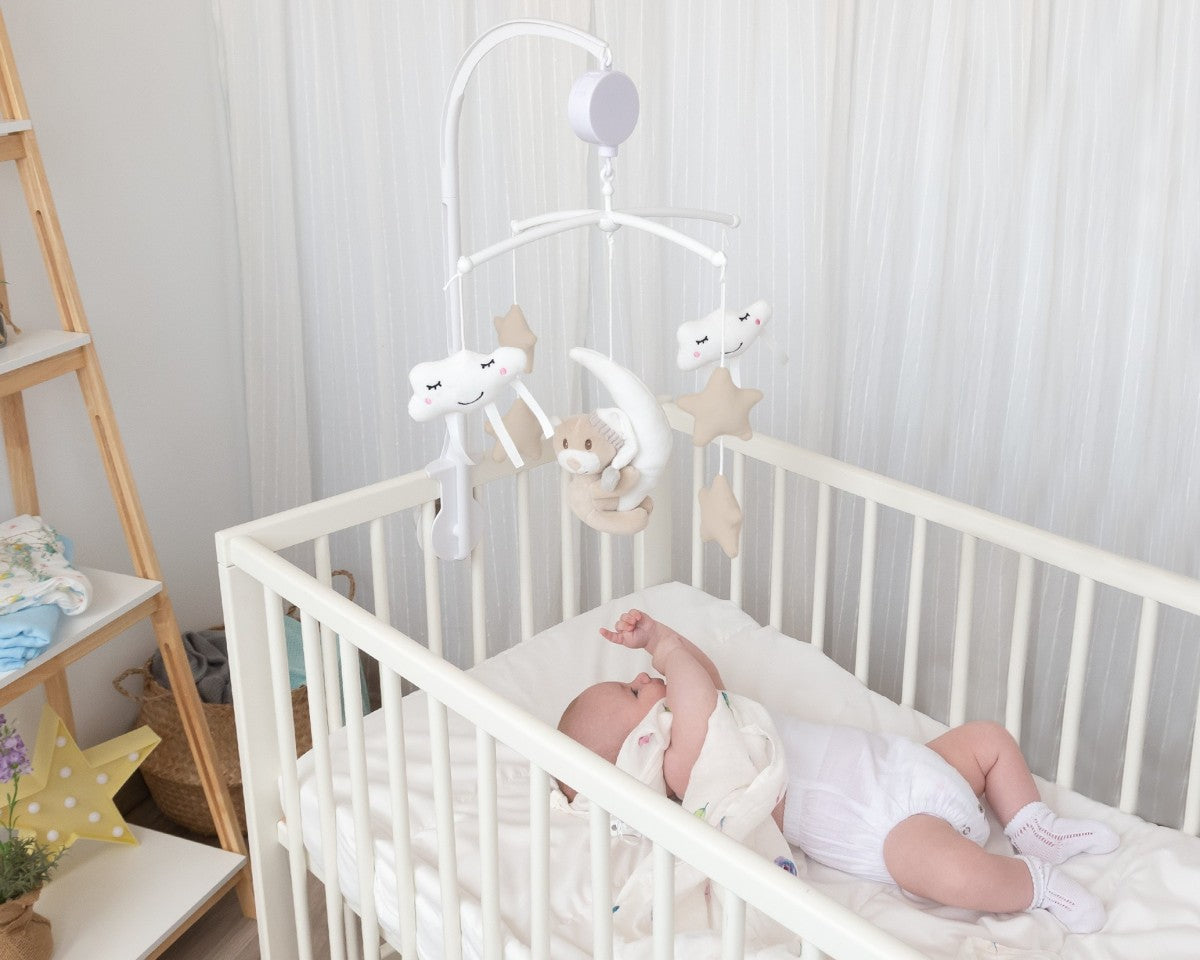 Kiokids Giostrina Musicale Culla Orsetto Beige