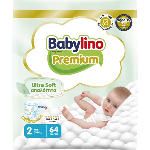 Babylino Premium Pannolini Taglia 2 da 3 a 6 kg Conf. 64pz