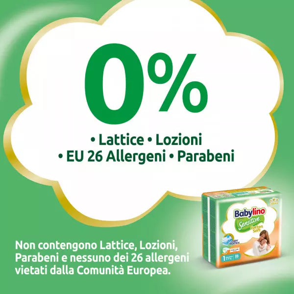 Babylino Sensitive Pannolini Taglia 1 Da 2 a 5 kg Conf. da 26pz