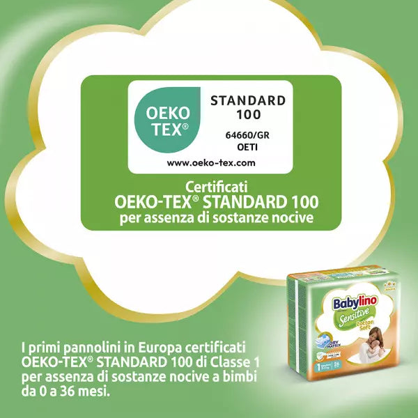 Babylino Sensitive Pannolini Taglia 1 Da 2 a 5 kg Conf. da 26pz