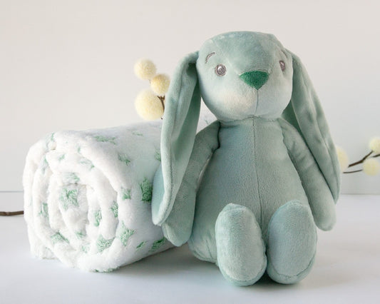 Copertina con Peluche Coniglietto Kiokids 100x100