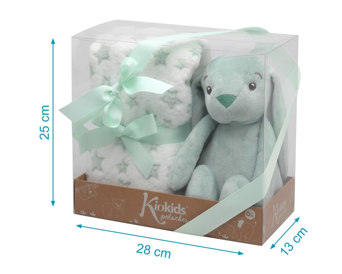 Copertina con Peluche Coniglietto Kiokids 100x100