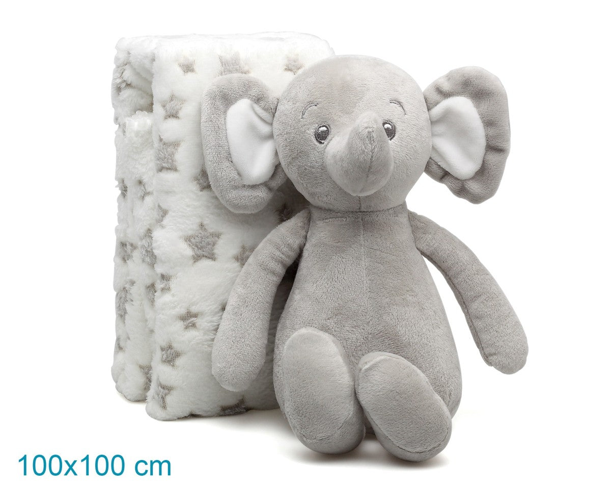 Copertina con Peluce Elefante Kiokids 100x100