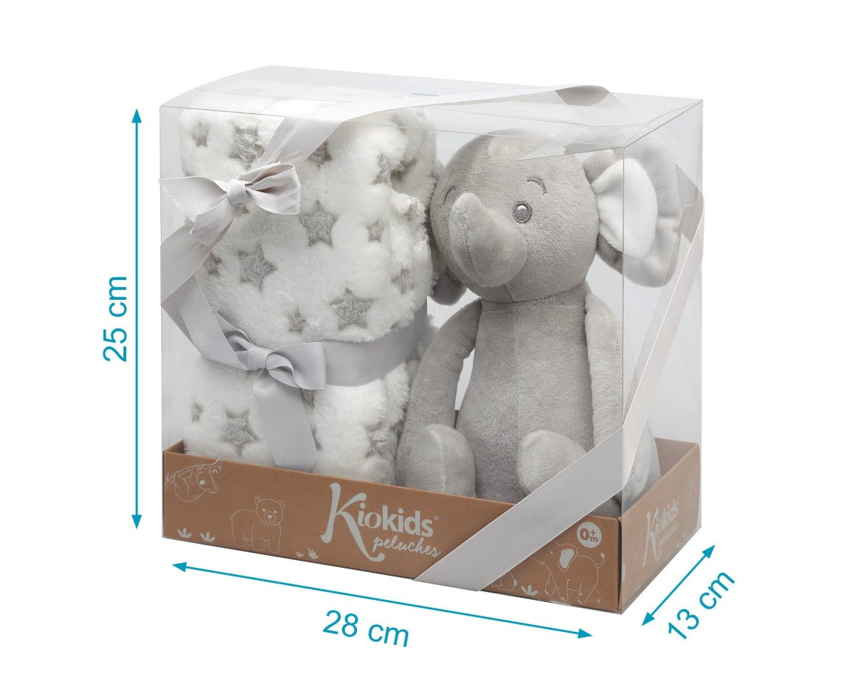 Copertina con Peluce Elefante Kiokids 100x100