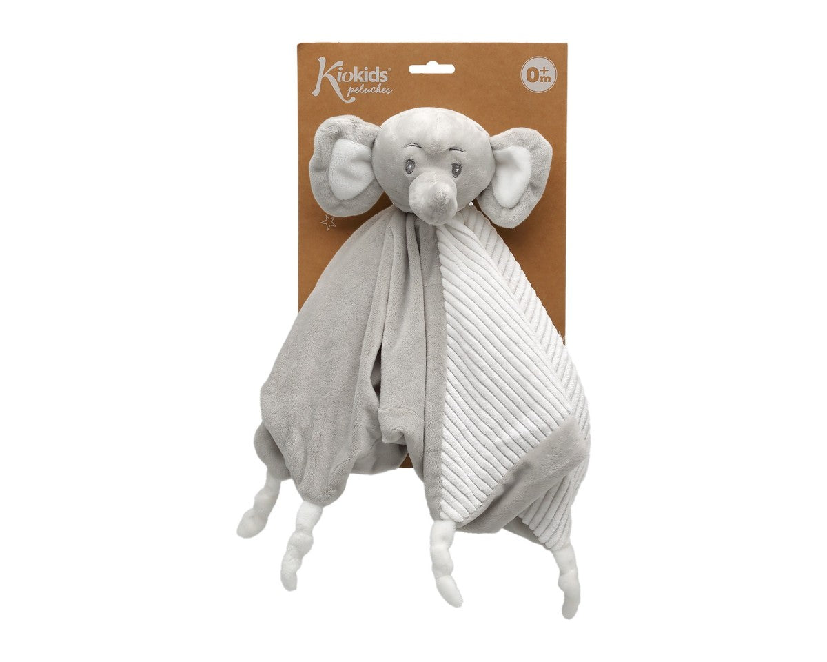 Kiokids Peluche Doudou Elefante Grigio