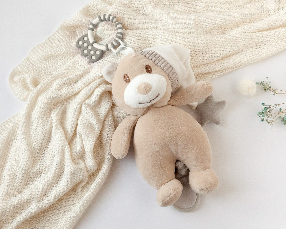 Kiokids Peluche Carillon Massaggiagengive Musicale Orso per Culla