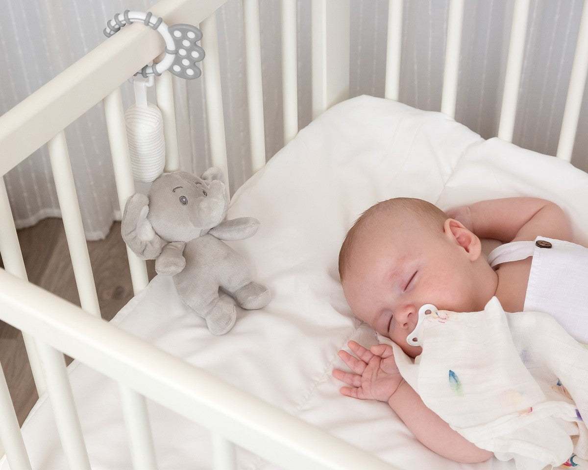 Kiokids Peluche Sonaglino Elefante Grigio per Culla