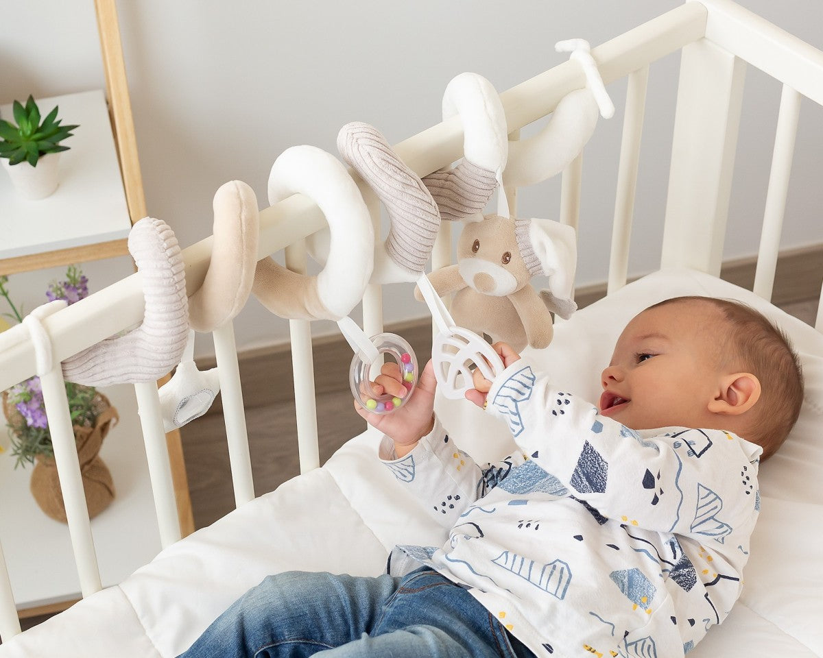 Kiokids Peluche Spirale Orsacchiotto Beige