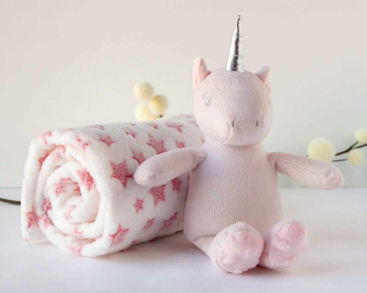 Copertina con Peluce Unicorno Kiokids 100x100